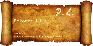 Pokorni Lili névjegykártya